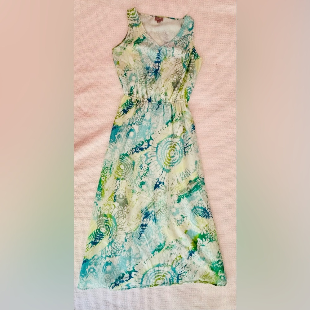 J. Jill women’s XS Sleeveless Impressionist Maxi Dress EUC